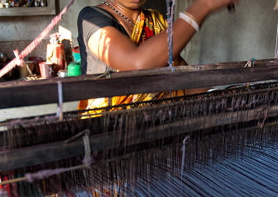 A woman spinning at Raj Gram, Bankura, India © Copyright Apratim Saha. All rights reserved.