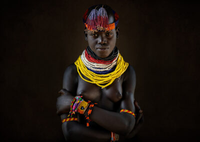 A young Suri tribe lady in Omo Valley, Ethiopia.