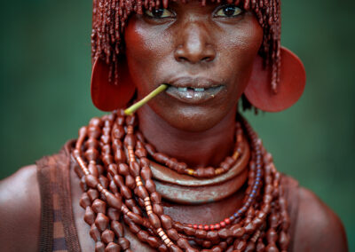 Portrait of a Hamar tribal woman.