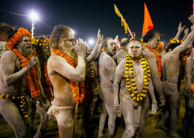 Naga Sadhus are processing for the Sahi Snan during Prayagraj Kumbh Mela 2019. Naga Sadhus are found all over the country but they are exclusively from the Himalayas. Deep in the mountains of the Himalayas, these sadhus live in subzero temperatures, wearing nothing more than a single piece of cloth and taking very minimum food. As they are in the search of enlightenment, they have very strict rules to be followed as they need to conserve energy for their concentration and meditation. They consume a certain amount of ‘charas’ or ‘hash’, which exclusively grows only in the Himalayan mountains. This specific kind of ‘charas’, when consumed produces an immense amount of heat in the body, so it helps them to cope up with the extreme cold temperatures in the mountains. Kumbh Mela, the largest spiritual gathering of mankind on the Earth, is held every 12 years on the banks of the 'Sangam'- the confluence of the holy rivers Ganga, Yamuna and the mythical Saraswati. Millions of devotees take a holy dip in the sacred water during the mela. Maha Kumbha Mela held only at Prayag, once in every 144 years. It is believed that at the historic moment of the Maha Kumbh Mela, the river turns itself into sanctity spots filled with ‘Amrita’ (Panacia or elixir of immortality). The pilgrims get once in a lifetime chance to bathe in the spirit of holiness, auspiciousness and salvation. As mythology tells us, when Gods (Devtas) and Demons (Asura) used to reside on Earth, Gods were under the influence of a curse that gave birth of fear in them eventually making them weak. Brahma (the Creator) advised them to churn the milky ocean to obtain the elixir of immortality (Amrita). And Kumbh was the spot chosen to store the nectar of immortality recovered from Samudramanthan. For 12 heavenly days and 12 heavenly nights, equivalent to 12 Earthly years, Gods were chased by Demons for the possession of Amrita. During the chase for the Amrita, few drops of this elixir out of it