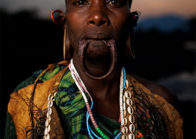 A Suri woman from the Omo Valley, Ethiopia.